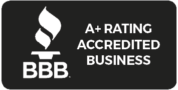 BBB Rating logo - black bg BBB Rating logo - black bg